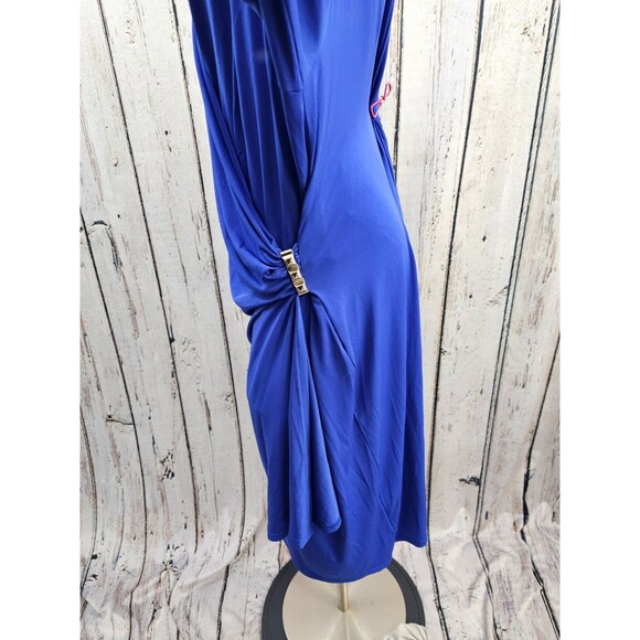 ALK Women's 1X Spenser Jeremy Surplice Wrap Style Blue Formal Dress Gown NEW NWT - Picture 4 of 11